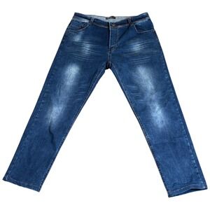 Diesel Jeans Blue Relaxed Tapered Stretch Men's‎ 34x28 Distressed Faded Rock Y2K